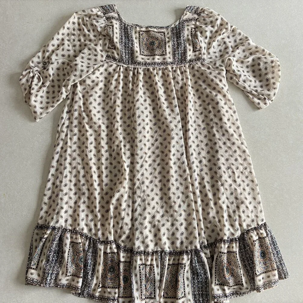 Free People Penny Lane Chiffon Dress in Tea Combo ASO Taylor Swift